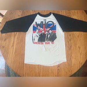 The Who vintage concert T 1982 concert. Original T from actual show. XL.